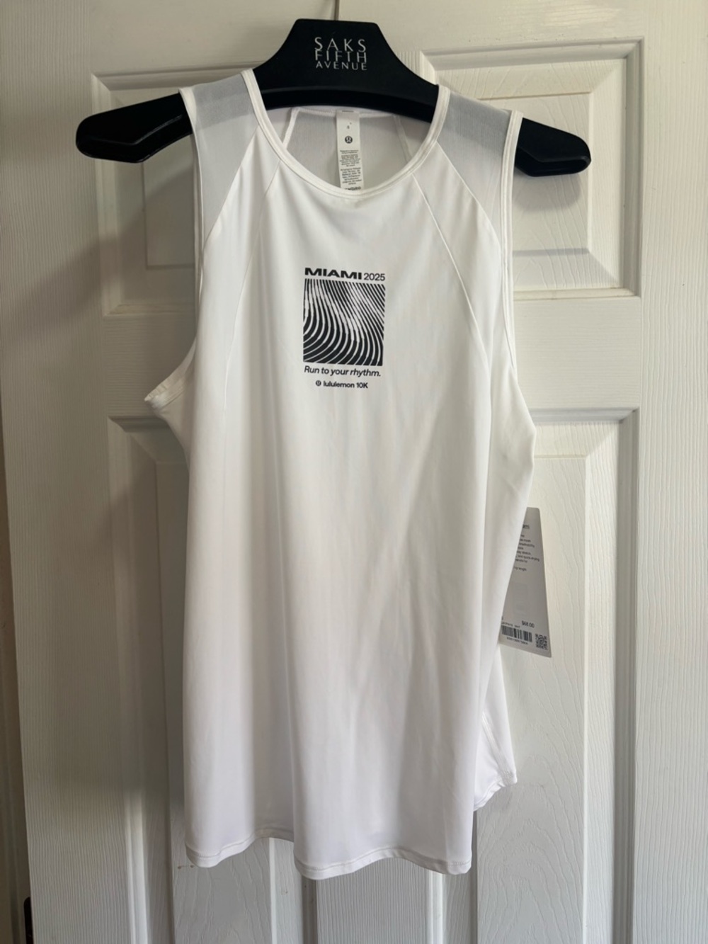 ❤️ NWT Rare lululemon athletica White Miami 2025 Graphic Running Tank~Size 8